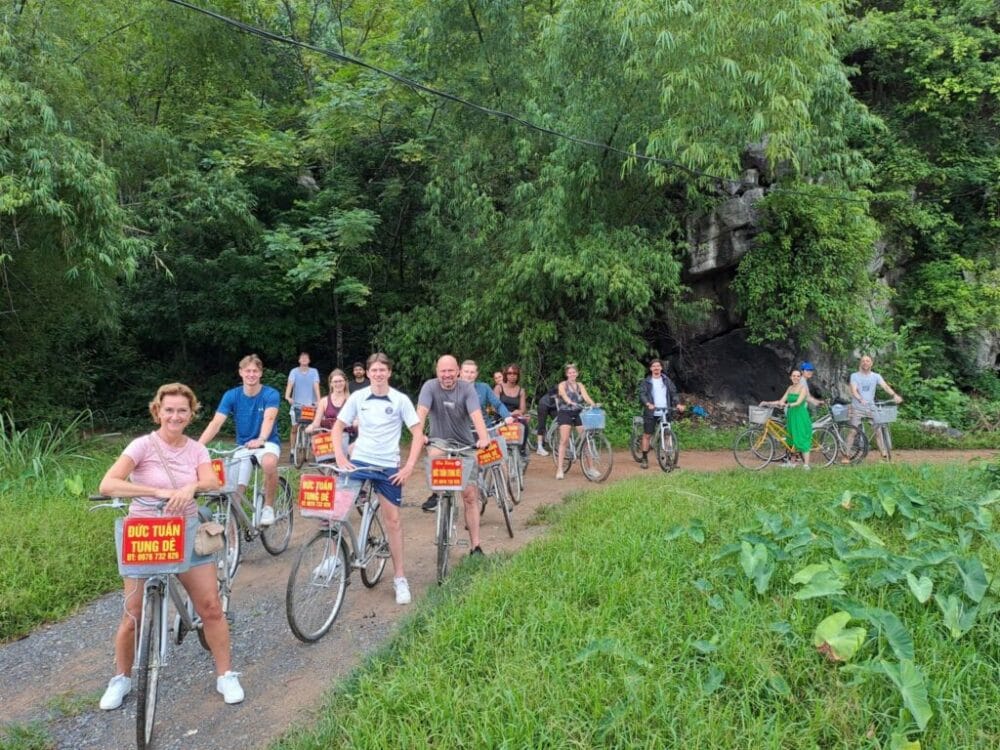 Cycling around the village