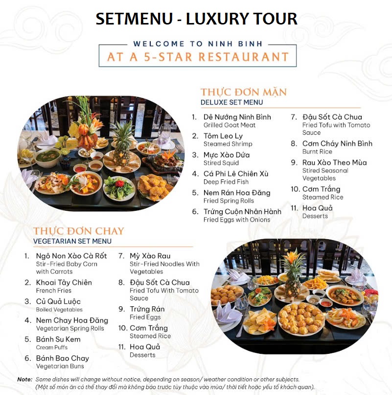 setmenu luxury tour