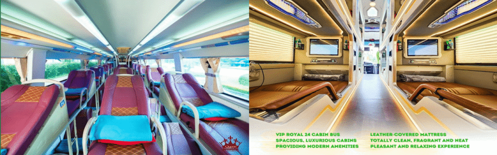 Xe phổ thông 40 giường và xe VIP 24 Cabins