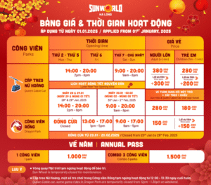 Bảng giá vé Sun World Hạ Long Park 2025