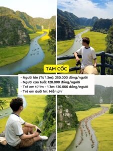 Giá vé Tam cốc Ninh Bình